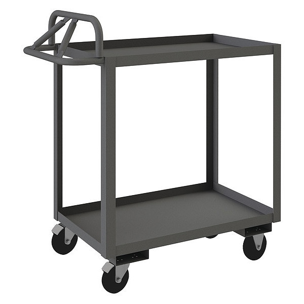Stock Cart, 2 Shelves, 1-1/2" Lips Up, 14ga Stl, 24-1/4X42-1/4X43-5/8