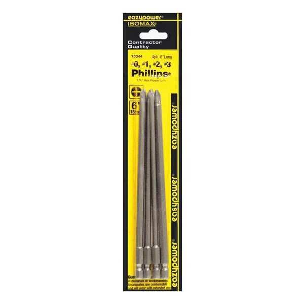 Power Bit, 6", 4 pcs.