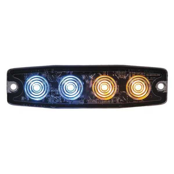 Ultra Thin 4.5 Inch Blue/Amber LED Strobe Light