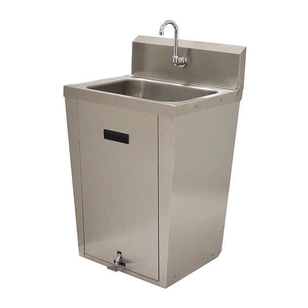 Extra Large Bowl Foot Pedal Operated Pedestal Handsink