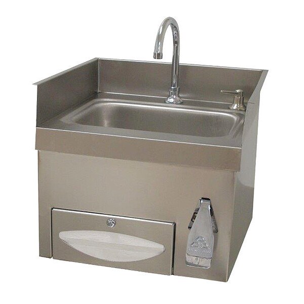 Countertop Handsink w/Faucet/Towel Disp, Side Splashes