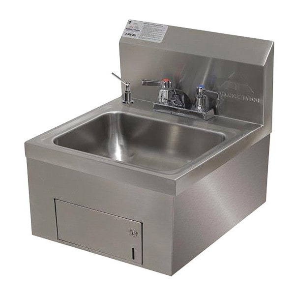 Wall Mt Handsink w/Side Splashes & Splash Faucet Holes