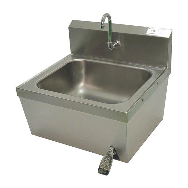 Wall Mt Large Bowl Knee Valve Operated Handsink
