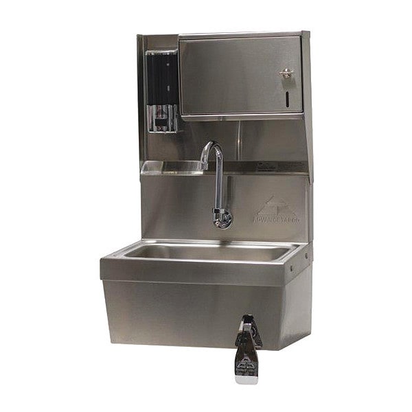 Wall Mt Knee Valve Operated Handsink w/Soap/Towel Disp