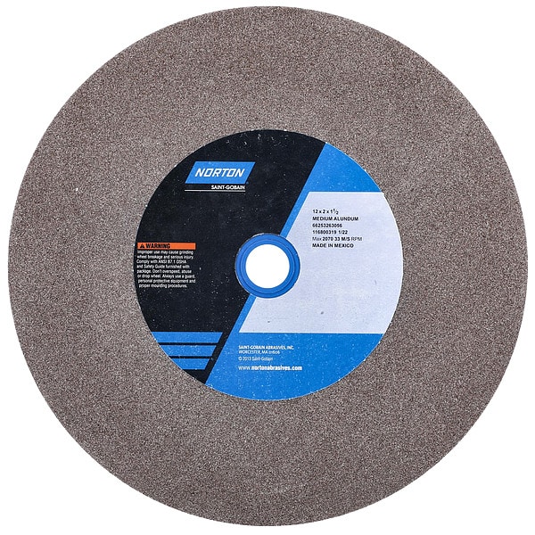 Grinding Wheel, 12 in. Dia, AO, 24 G, Brown