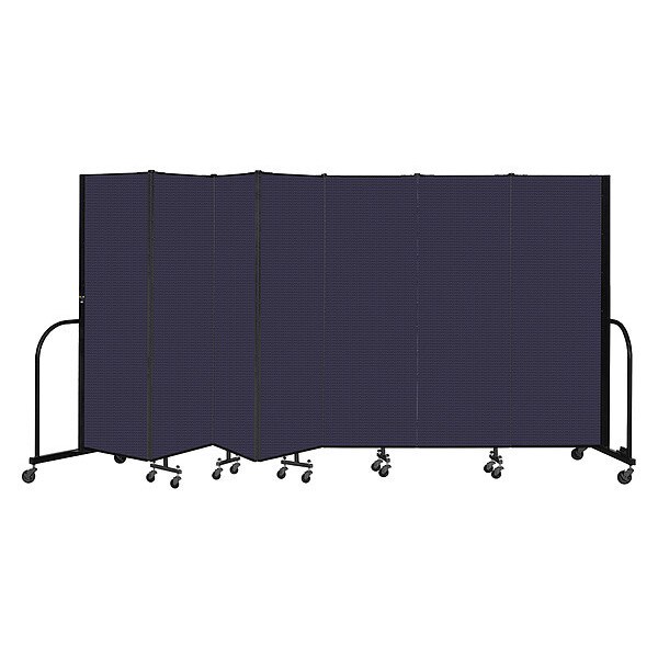 Portable Room Divider, 7 Panel, 6 ft. H