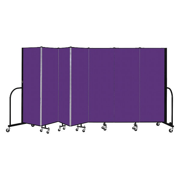 Portable Room Divider, 7 Panel, 6 ft. H