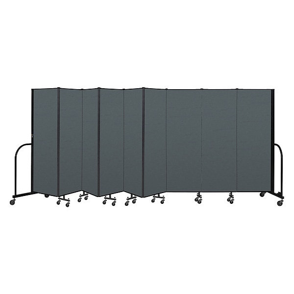 Portable Room Divider, 9 Panel, 6 ft. H