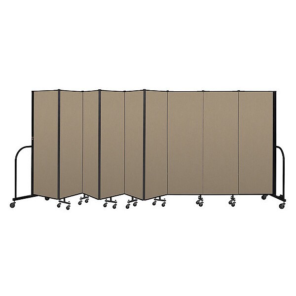 Portable Room Divider, 9 Panel, 6 ft. H