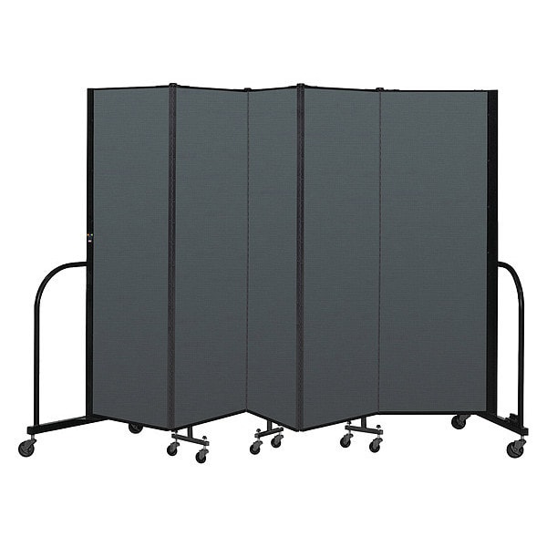 Portable Room Divider, 5 Panel, 6 ft. H