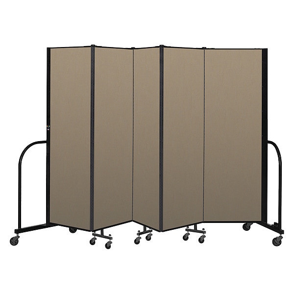Portable Room Divider, 5 Panel, 6 ft. H