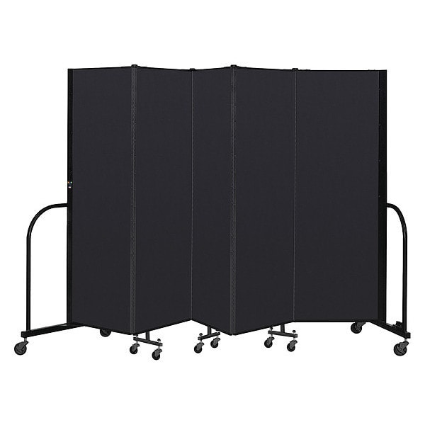 Portable Room Divider, 5 Panel, 6 ft. H