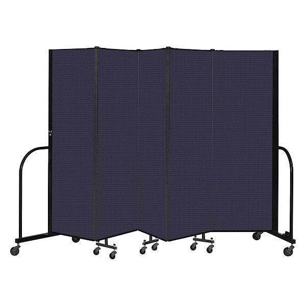 Portable Room Divider, 5 Panel, 6 ft. H