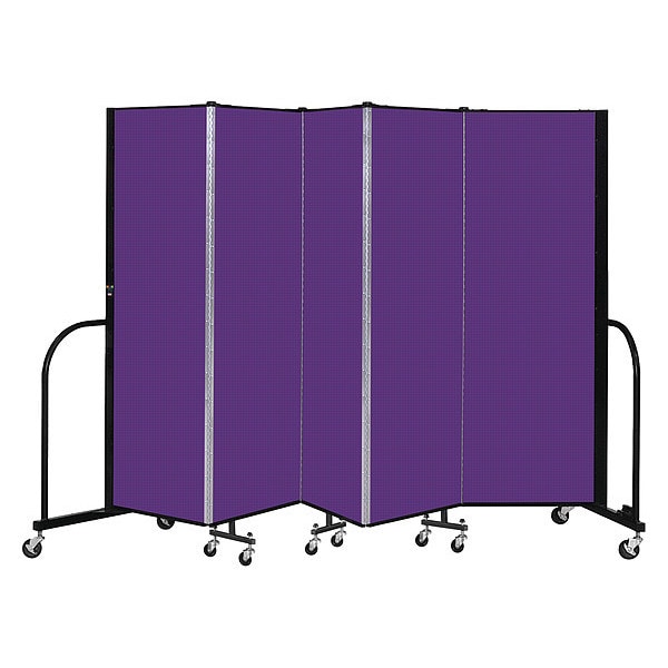 Portable Room Divider, 5 Panel, 6 ft. H