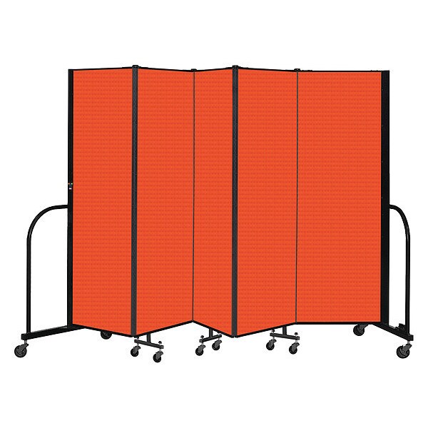 Portable Room Divider, 5 Panel, 6 ft. H