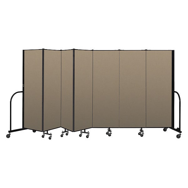 Portable Room Divider, 7 Panel, 6 ft. H