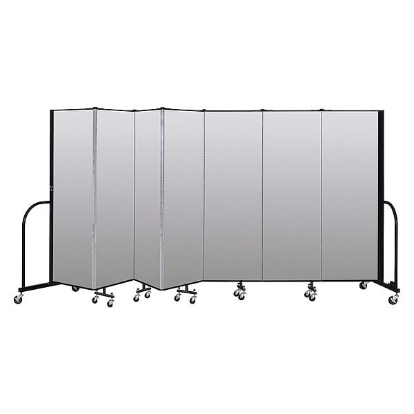 Portable Room Divider, 7 Panel, 6 ft. H