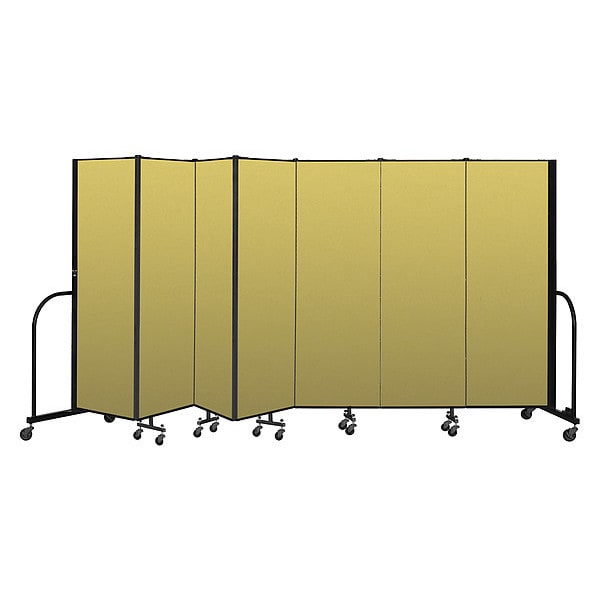 Portable Room Divider, 7 Panel, 6 ft. H