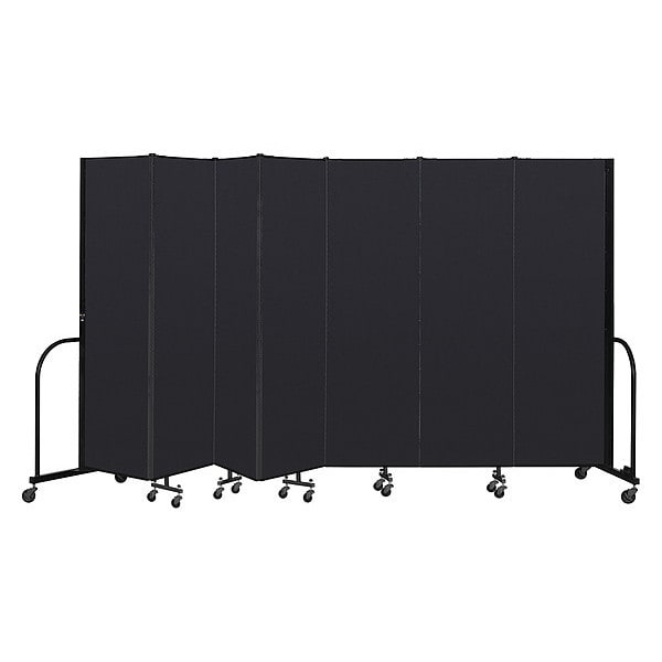 Portable Room Divider, 7 Panel, 6 ft. 8"H