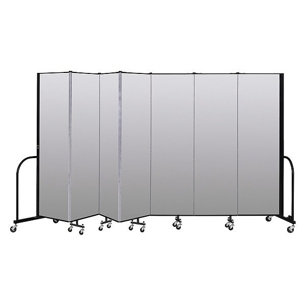 Portable Room Divider, 7 Panel, 6 ft. 8"H