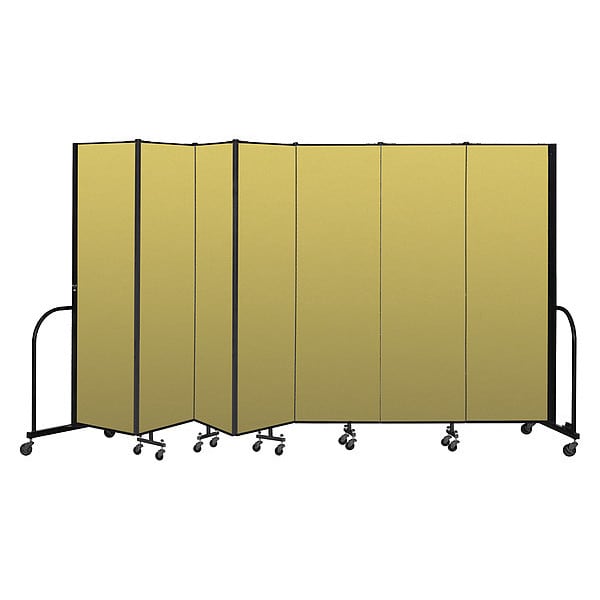 Portable Room Divider, 7 Panel, 6 ft. 8"H
