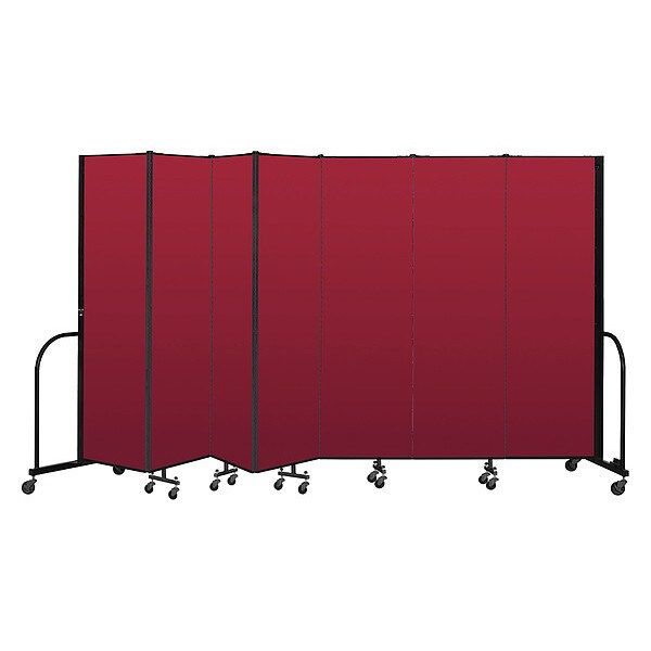 Portable Room Divider, 7 Panel, 6 ft. 8"H