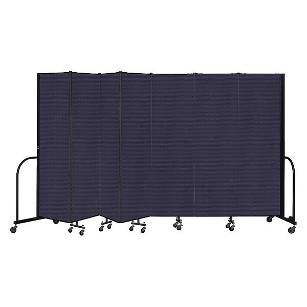 Portable Room Divider, 7 Panel, 6 ft. 8"H