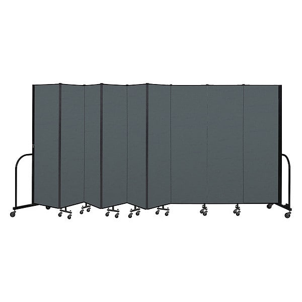 Portable Room Divider, 9 Panel, 6 ft. 8"H