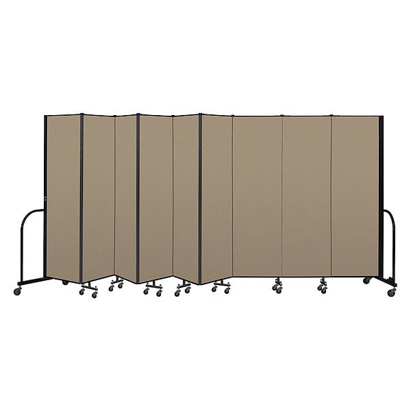 Portable Room Divider, 9 Panel, 6 ft. 8"H