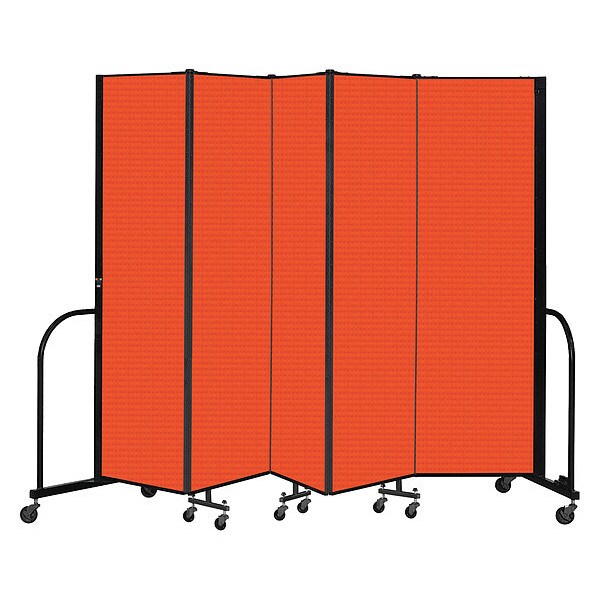Portable Room Divider, 5 Panel, 6 ft. 8"H