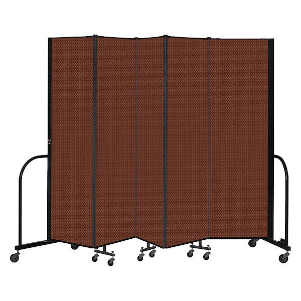 Portable Room Divider, 5 Panel, 6 ft. 8"H
