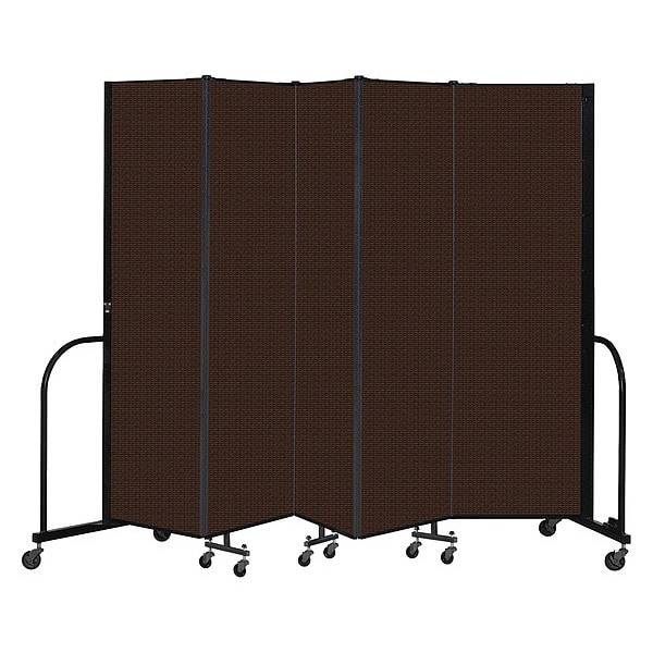 Portable Room Divider, 5 Panel, 6 ft. 8"H