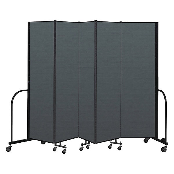 Portable Room Divider, 5 Panel, 6 ft. 8"H