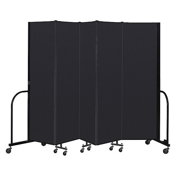 Portable Room Divider, 5 Panel, 6 ft. 8"H