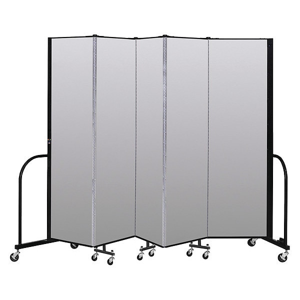 Portable Room Divider, 5 Panel, 6 ft. 8"H