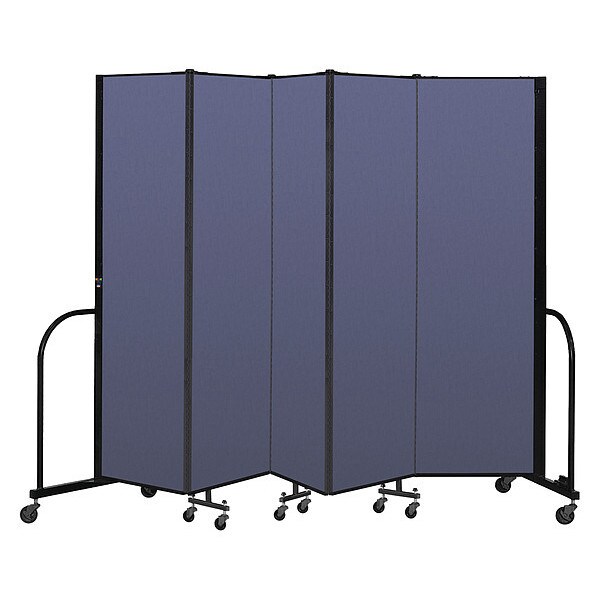 Portable Room Divider, 5 Panel, 6 ft. 8"H