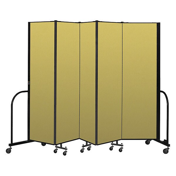 Portable Room Divider, 5 Panel, 6 ft. 8"H