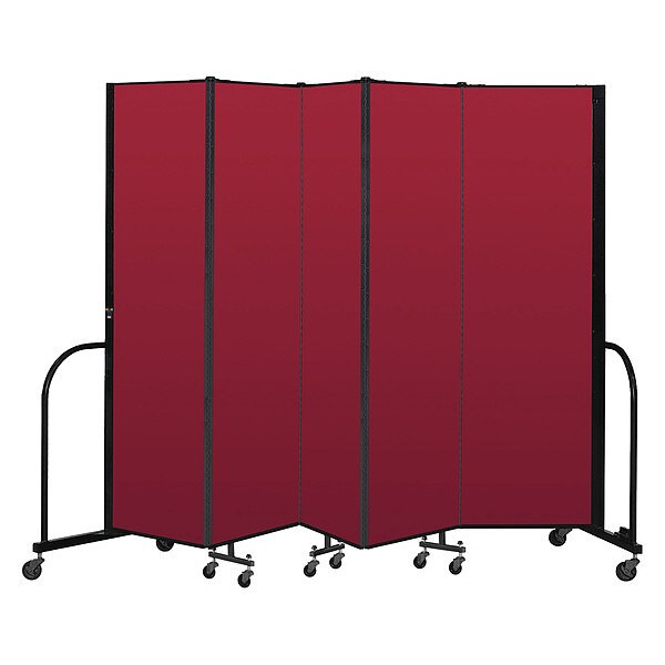 Portable Room Divider, 5 Panel, 6 ft. 8"H