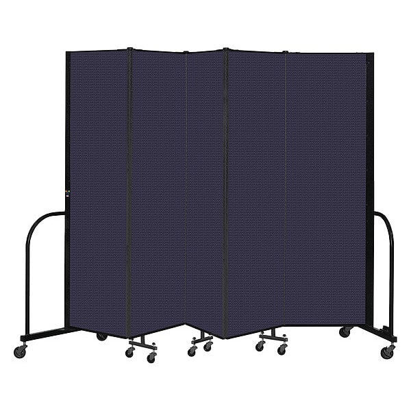 Portable Room Divider, 5 Panel, 6 ft. 8"H