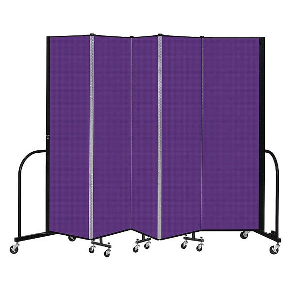 Portable Room Divider, 5 Panel, 6 ft. 8"H