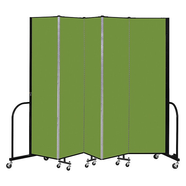 Portable Room Divider, 5 Panel, 7 ft. 4"H