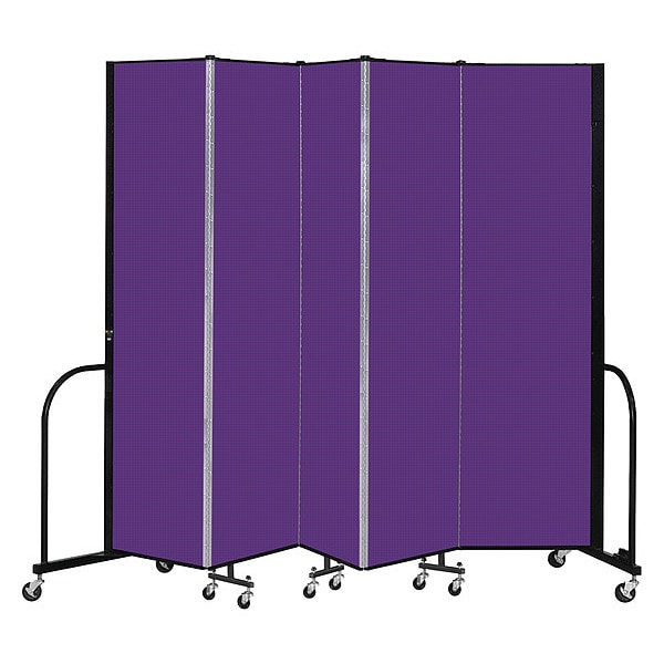 Portable Room Divider, 5 Panel, 7 ft. 4"H