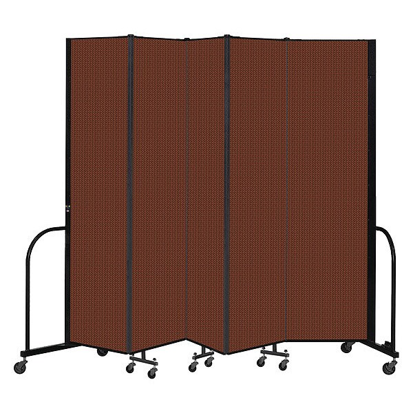 Portable Room Divider, 5 Panel, 7 ft. 4"H