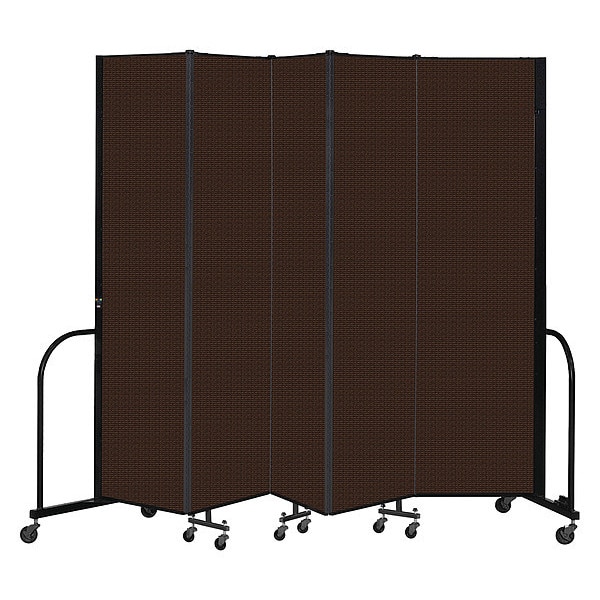 Portable Room Divider, 5 Panel, 7 ft. 4"H
