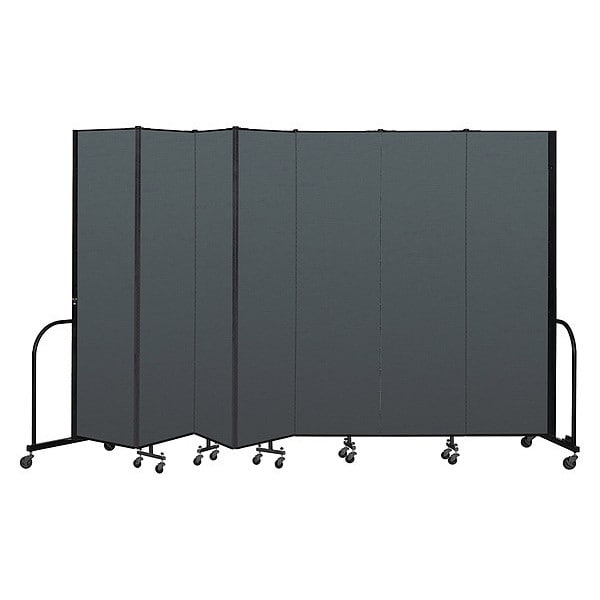 Portable Room Divider, 7 Panel, 7 ft. 4"H