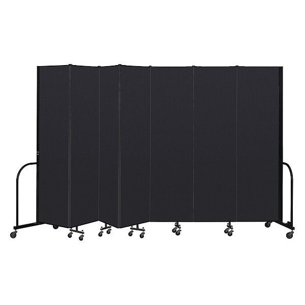 Portable Room Divider, 7 Panel, 7 ft. 4"H