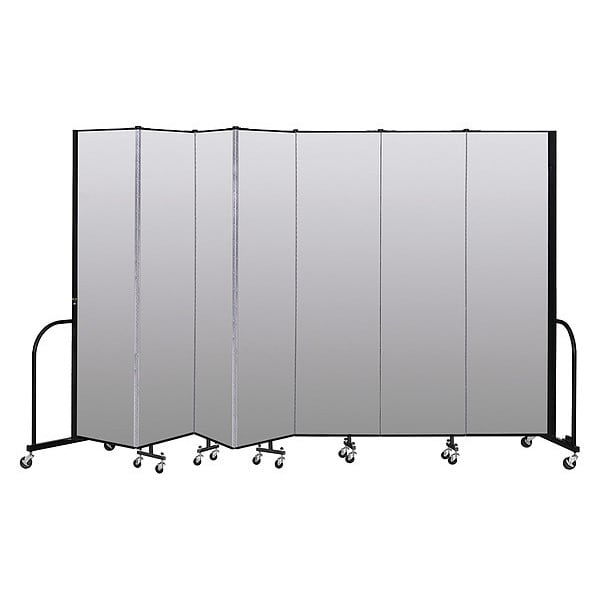 Portable Room Divider, 7 Panel, 7 ft. 4"H