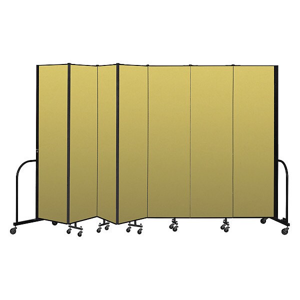 Portable Room Divider, 7 Panel, 7 ft. 4"H