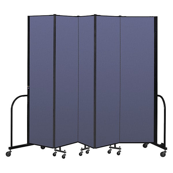 Portable Room Divider, 5 Panel, 7 ft. 4"H