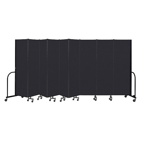 Portable Room Divider, 9 Panel, 6 ft. 8"H